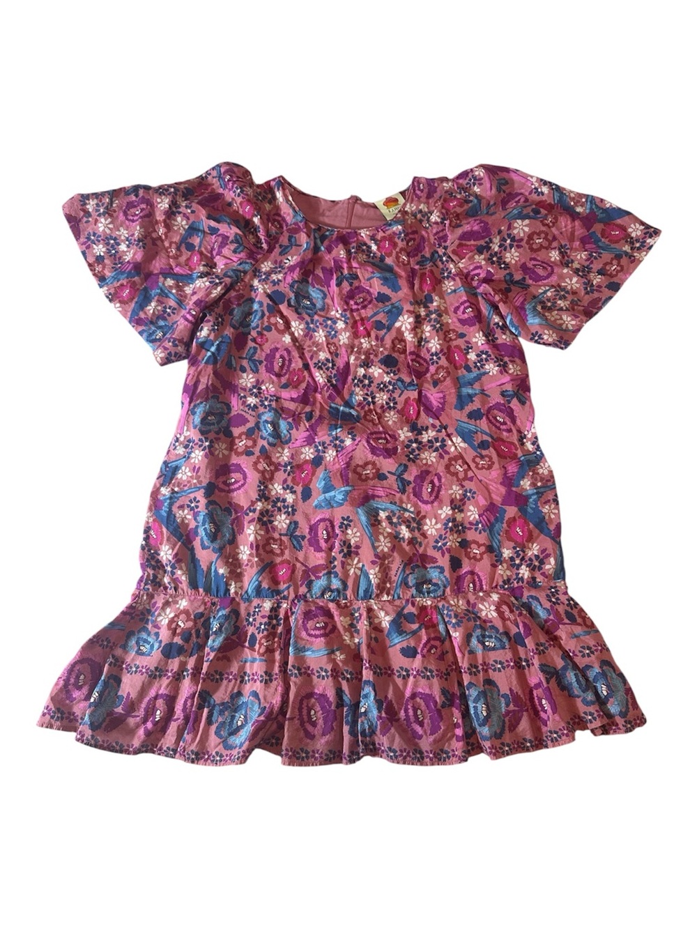 Farm Rio Floral Birds Blush Dress Women’s Size M